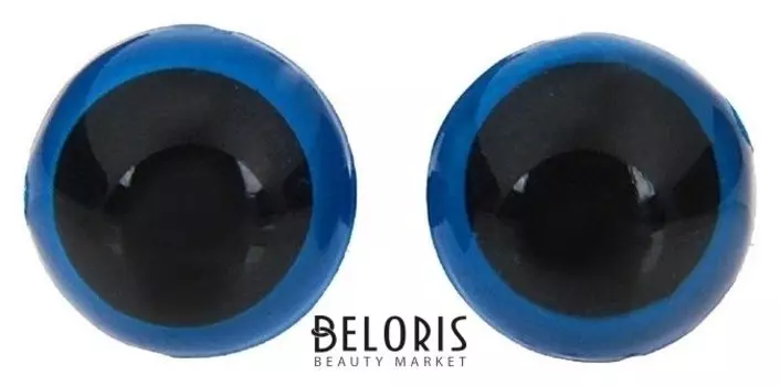 Глаза винтовые с заглушками, полупропрачные, набор 4 шт, цвет голубой, размер 1 шт: 1,2×1,2 см