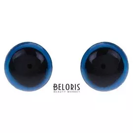 Глаза винтовые с заглушками, полупрозрачные, набор 4 шт. 0,8 х 0,8 см, цвет голубой