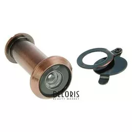 Глазок дверной, тип 1, L= 35-60 мм, D=14 мм, со шторкой, цвет медь