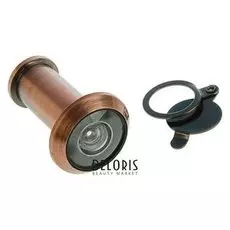 Глазок дверной, тип 2, L= 35-60 мм, D=16 мм, со шторкой, цвет медь