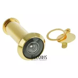 Глазок дверной, тип 2, L= 50-75 мм, D=16 мм, со шторкой, цвет золото