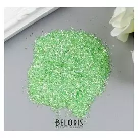 Глиттер для творчества 45 гр "Слюда зелёная" 18х12 см