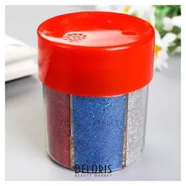 Глиттер в банке с дозатором 6 делений "Блеск" 80 гр