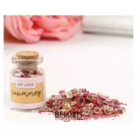 Глиттер в баночке «Пайетка красно- оранжевая», 4 х 2 х 2 см