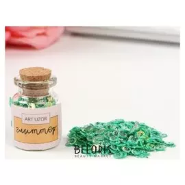 Глиттер в баночке «Пайетка зелено-голубая», 4 х 2 х 2 см