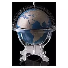 Глобус-шкатулка, синяя