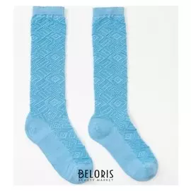 Гольфы детские, цвет голубой, размер 16-18