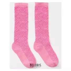 Гольфы детские, цвет розовый, размер 16-18