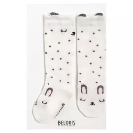 Гольфы крошка Я "Зайка" 10-12 см, молочный