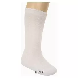 Гольфы (Получулки) детские, цвет белый, размер 12-14