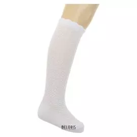 Гольфы (Получулки) детские, цвет белый, размер 16-18