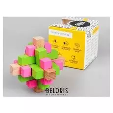 Головоломка деревянная сборная разноцветная 7х7х7 см