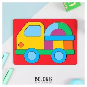 Головоломка Грузовичок крашеное дерево