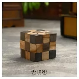 Головоломка из дерева "Темный куб" 6,5х6,5х6,5 см