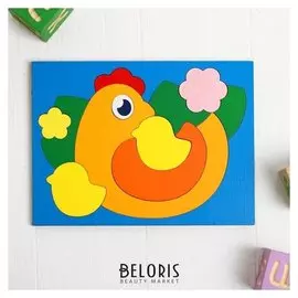 Головоломка Собери картинку: курочка