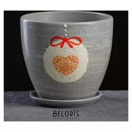 Горшок цветочный пряник шар № 2 высокий овал, 0,5 л