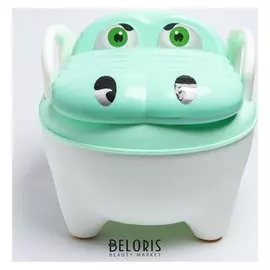 Горшок детский "Крокодил", цвет зеленый