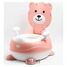 Горшок детский «Мишка», цвет розовый