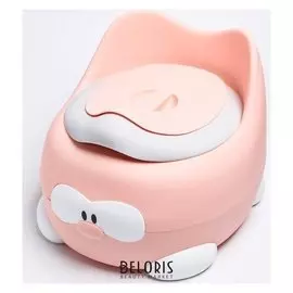 Горшок детский с крышкой, цвет розовый