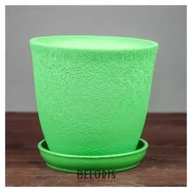 Горшок для цветов "Глория" шёлк, зелёное 2 л