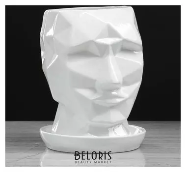 Горшок для цветов "Кай" 2 л, белый, глянец