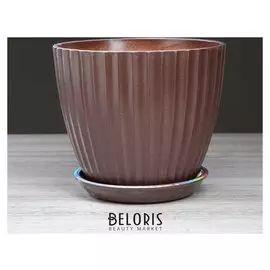 Горшок для цветов "Калифорния", коричневый жемчуг, 3.5 л