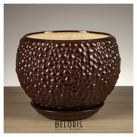 Горшок для цветов "Пузыри" шоколадный цвет, 4,1 л