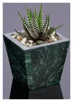 Горшок для цветов "Суккулент", наклонный, змеевик