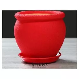 Горшок для цветов "Вьетнам" шёлк, красный, 1,5 л