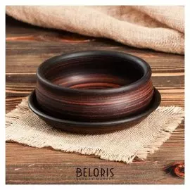 Горшок для кактусов и суккулентов «Бонсайница», Ø 17 см, дымленый