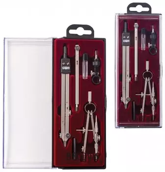 Готовальня профессиональная Koh-i-noor, 6 предметов, пластиковый пенал с европодвесом