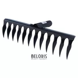 Грабли прямые, повёрнутый зубец,12 зубцов, без черенка, тулейка 4 см