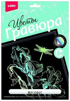 Гравюра большая "Ирисы"