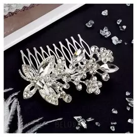 Гребень для волос "Бабочка в цветах"