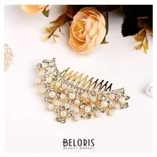 Гребень для волос "Елизавета" цветочная поляна