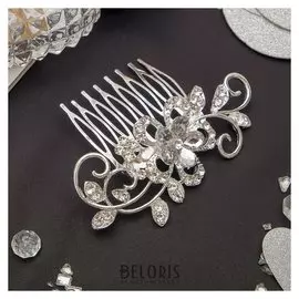 Гребень для волос "Лесная сказка" цветок на веточке