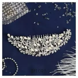 Гребень для волос "Россыпь жемчужин" 14*5,5 см, веточки