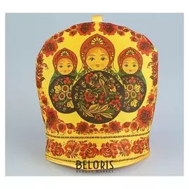 Грелка на чайник «Матрёшки», хохлома