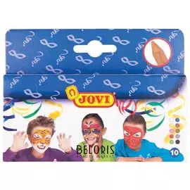 Грим для лица JOVI, 10 цветов, пигментированный воск, картонная упаковка