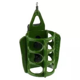 Груз-кормушка X-feeder PL Green Round Wing Middle, 110 г, 35 мл, цвет зелёный