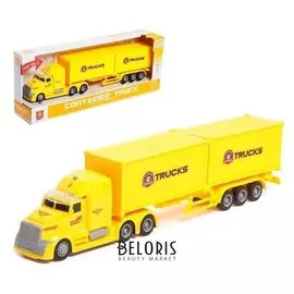 Грузовик инерционный «Контейнеровоз», свет и звук, 1:50