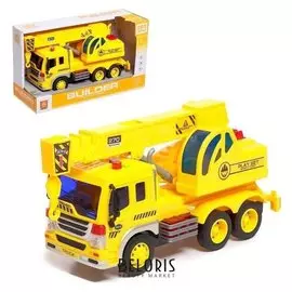Грузовик инерционный «Кран», свет и звук, 1:16