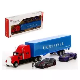 Грузовик металлический «Автовоз», с 2 машинками