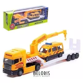 Грузовик металлический «Автовоз», с машинкой, инерция