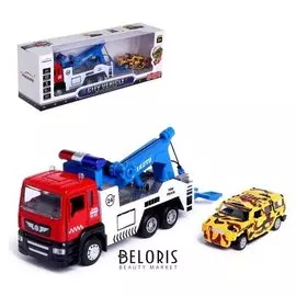 Грузовик металлический «Эвакуатор», с машинкой, свет и звук, инерция