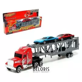 Грузовик металлический «Перевозчик», с 2 машинками