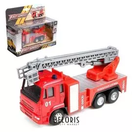 Грузовик металлический «Пожарная служба», масштаб 1:54, инерция