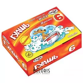 Гуашь 6 цветов по 40 мл Мультики