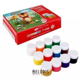 Гуашь «Цветик», 12 цветов, 15 мл