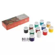 Гуашь художественная «Сонет», набор, 12 цветов, 40 мл